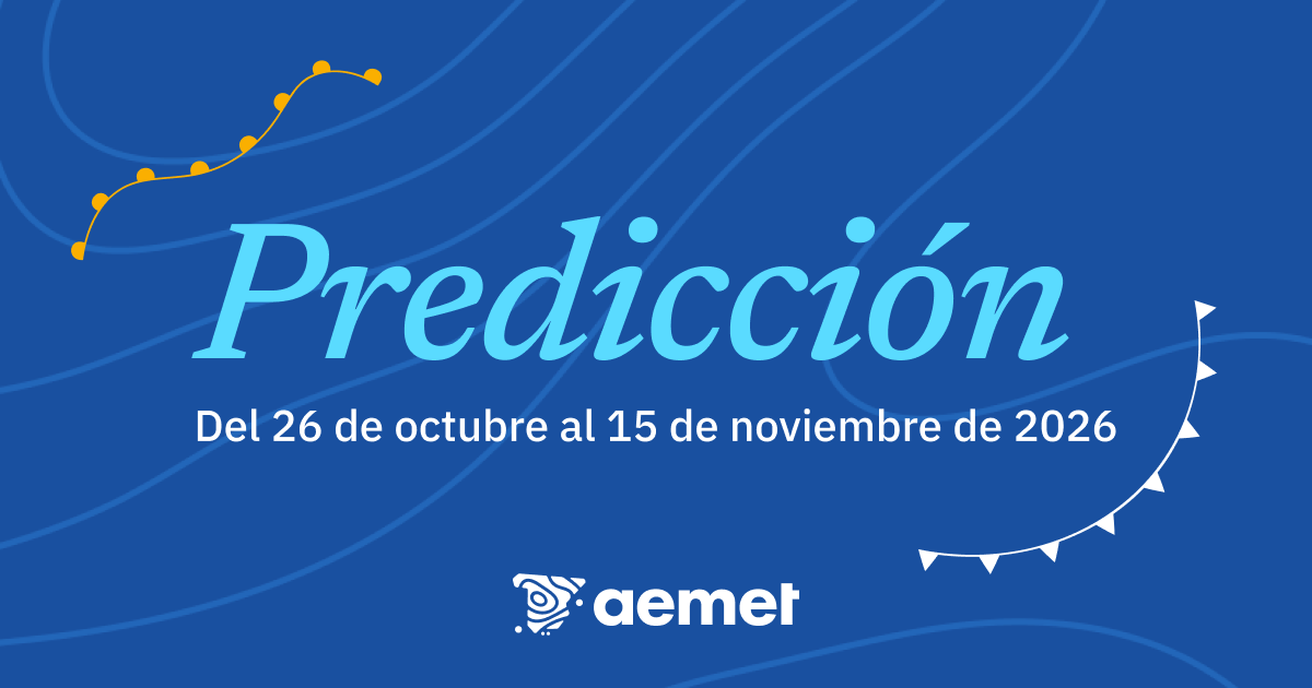 Cabecera de la predicción de AEMET para finales de octubre y noviembre