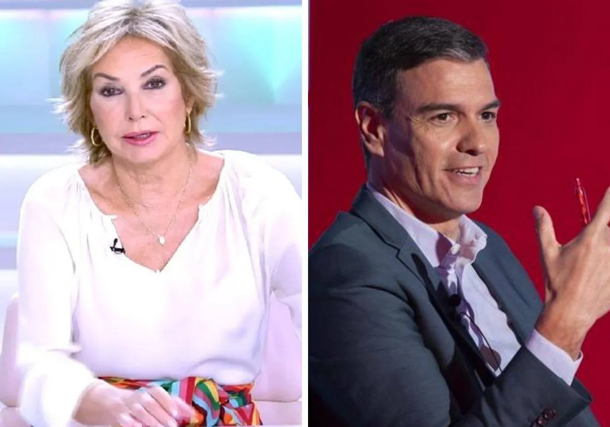 Montaje de archivo de Ana Rosa Quintana y Pedro Sánchez.