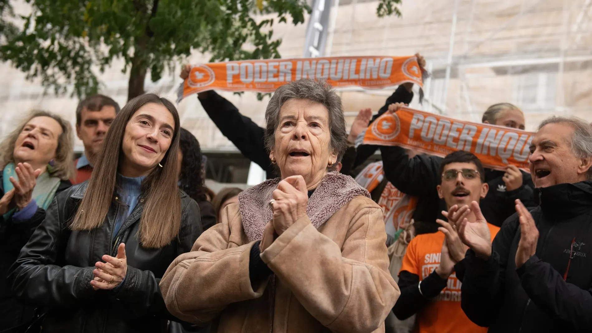 Maricarmen en una protesta de apoyo