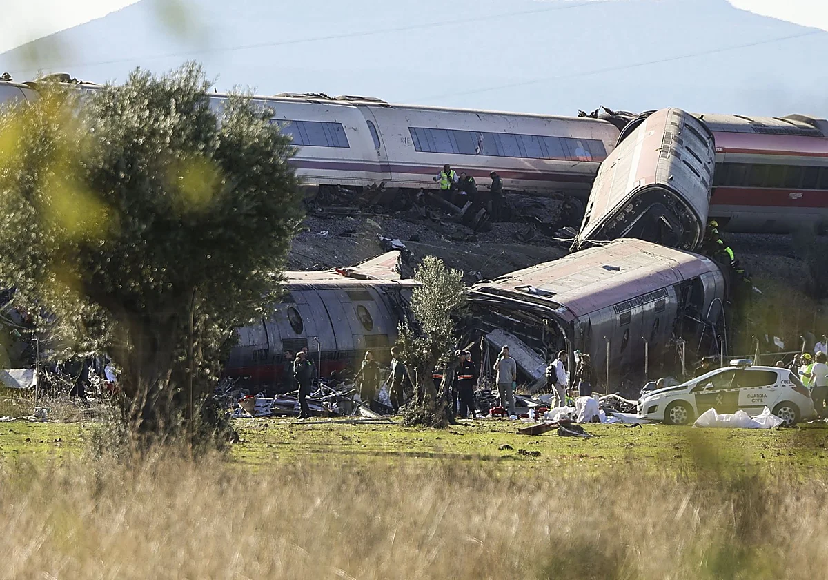 Imagen del siniestro ferroviario.